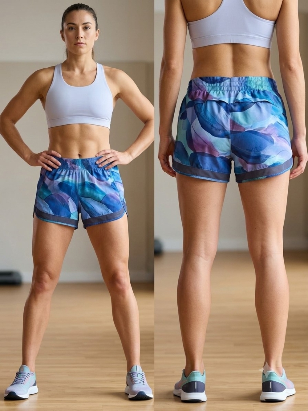 ✨ Athleta Printed Mesh Racer Run Short 4" ✨